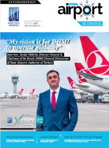 Airport Business, 2015. Front cover shot featuring Serdar Yildirim, chairman of the General Directorate of the State Airports Authority of Turkey