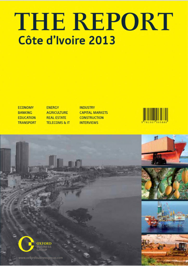 " The Report - Côte d'Ivoire 2013" (Oxford Business Group). 80 photos publiées dont la photo de couverture.