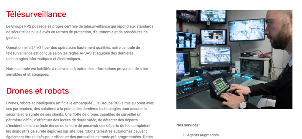 Un agent en poste au PC sécurité d'une grande surface. Une photothèque d'une centaine de photos réalisée par Grégory Dziedzic est utilisée depuis décembre 2021 dans tous les supports de communication de l'entreprise de sécurité RPS Groupe.