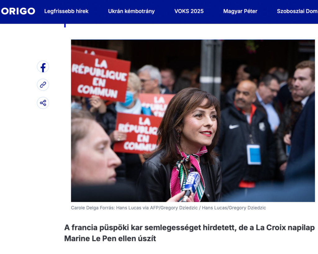 Publication le 23 avril 2022 dans le site hongrois d'information www.orogo.hu.
